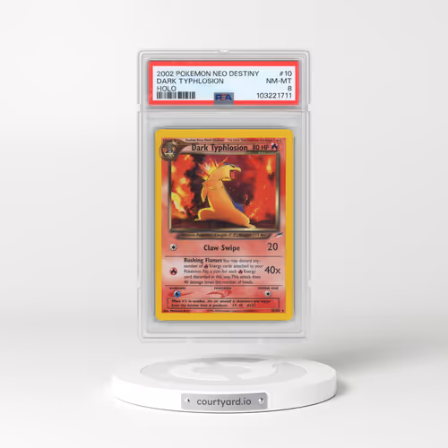 2002 Pokémon Neo Destiny #10 Dark Typhlosion - Holo (PSA 8 NM-MT)