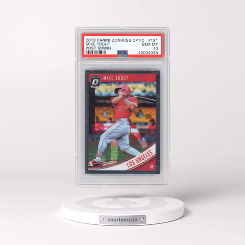 2018 Panini Donruss Optic #121 Mike Trout - Variation (PSA 10 GEM MINT)