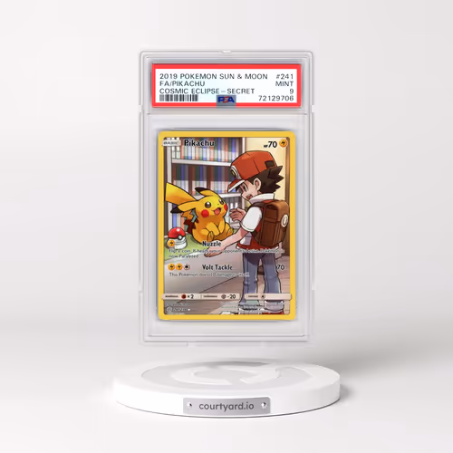 2019 Pokémon Sun & Moon Cosmic Eclipse #241 Pikachu - Full Art Secret (PSA 9 MINT)