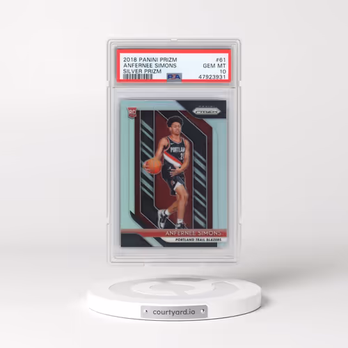 2018 Panini Prizm #61 Anfernee Simons - Silver Prizm (PSA 10 GEM MINT)