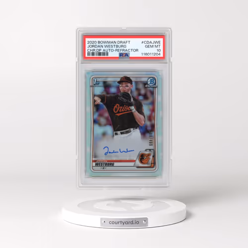 2020 Bowman Draft Chrome Draft Picks Autographs #CDAJWE Jordan Westburg - Refractor (PSA 10 GEM MINT