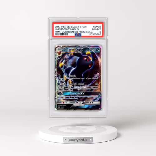 2017 Pokémon SM Black Star Promo #SM36 Umbreon GX - Holo Holo Umbreon GX Premium Collection (PSA 8 NM-MT)