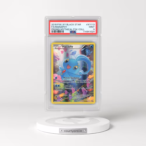 2016 Pokémon XY Black Star Promo #XY113 Manaphy - Full Art Holo Mythical Pokemon Collection (PSA 9 MINT)
