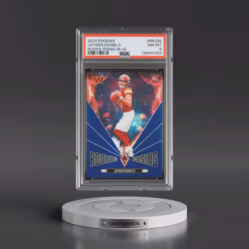 2024 Panini Phoenix Rookie Rising #RRJDS Jayden Daniels - Blue (PSA 8 NM-MT)