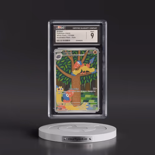 2025 Pokémon Wht EN-White Flare #131 Archen - Illustration Rare (CGC 9 MINT)