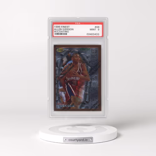 1996 Finest #69 Allen Iverson - w/Coating (PSA 9 MINT)