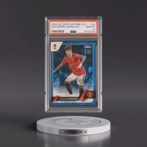 2022-23 Topps Chrome Sapphire Edition UEFA Club Competitions #50 Alejandro Garnacho (PSA 10 GEM MINT
