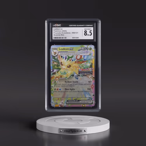 2025 Pokémon Pre EN-Prismatic Evolutions #006 Leafeon EX - Holo Surprise Box Exclusive (CGC 8.5 NM-M
