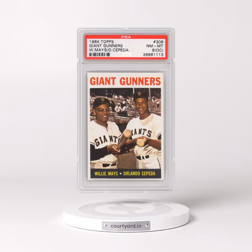 1964 Topps #306 Giant Gunners - Willie Mays/Orlando Cepeda (PSA 8 NM-MT)
