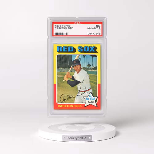 1975 Topps #80 Carlton Fisk (PSA 8 NM-MT)