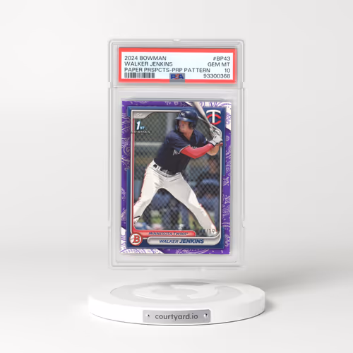 2024 Bowman Paper Prospects #BP43 Walker Jenkins - Purple Pattern (PSA 10 GEM MINT)