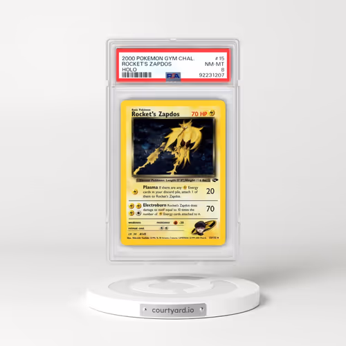 2000 Pokémon Gym Challenge #15 Rocket's Zapdos - Holo (PSA 8 NM-MT)