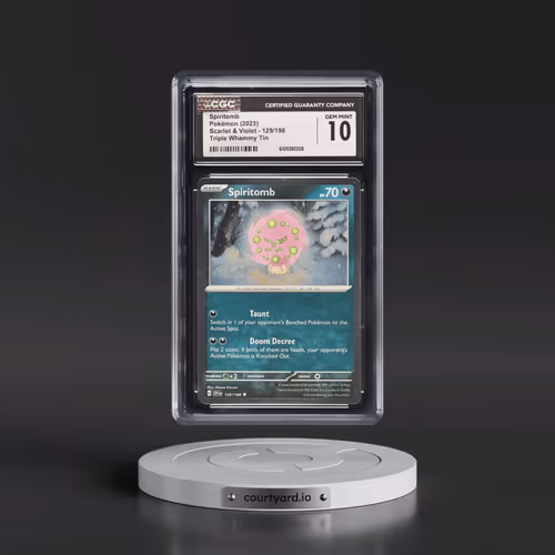 2023 Scarlet & Violet #129/198 Spiritomb - Triple Whammy Tin (Cosmos Holo) (CGC 10 GEM MINT)