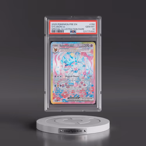 2025 Pokémon Pre EN-Prismatic Evolutions #156 Sylveon EX - Holo Special Illustration Rare (PSA 10 GE