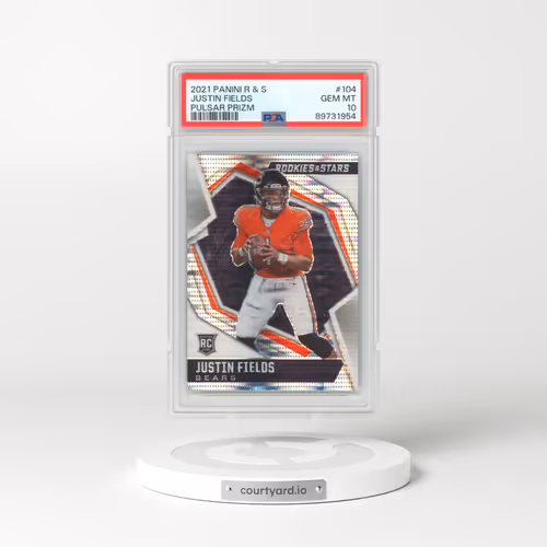 2021 Panini Rookies & Stars #104 Justin Fields - Pulsar Prizm (PSA 10 GEM MINT)