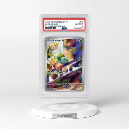2024 Pokémon Scr EN-Stellar Crown #143 Bulbasaur - Illustration Rare (PSA 10 GEM MINT)