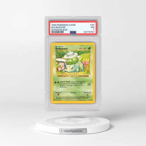 1999 Pokémon Game #44 Bulbasaur - Shadowless (PSA 7 NM)