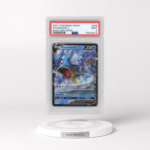 2021 Pokémon Sword & Shield Evolving Skies #028 Gyarados V - Holo (PSA 9 MINT)