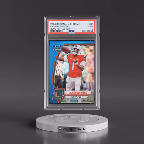 2024 Bowman University Chrome #38 Cameron Ward - Blue Refractor (PSA 9 MINT)