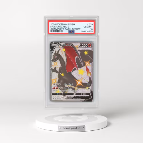 2020 Pokémon Sword & Shield Champion's Path #079 Charizard V - Holo Full Art Secret (PSA 10 GEM MINT)