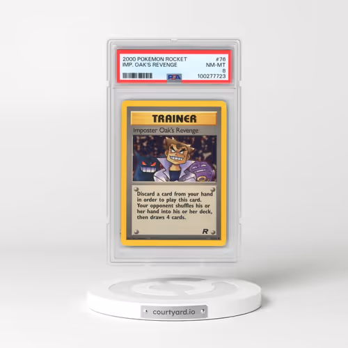 2000 Pokémon Rocket #76 Imposter Oak's Revenge (PSA 8 NM-MT)