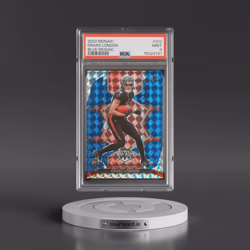 2022 Panini Mosaic #312 Drake London - Blue Mosaic (PSA 9 MINT)