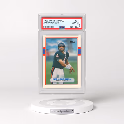 1989 Topps Traded #91T Jim Harbaugh (PSA 10 GEM MINT)