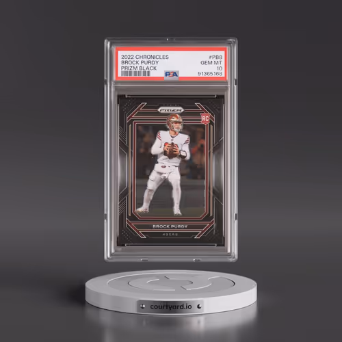 2022 Panini Chronicles Prizm Black #PB8 Brock Purdy (PSA 10 GEM MINT)