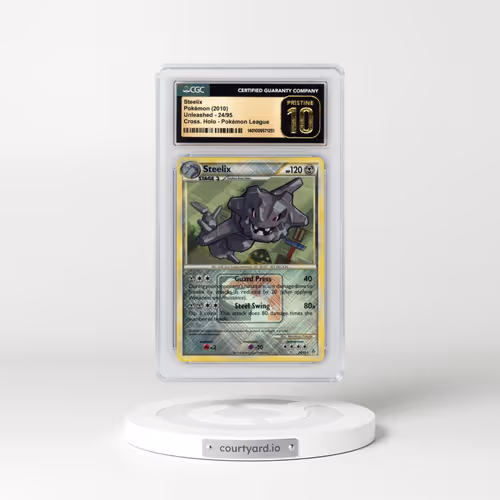 2010 Unleashed #24/95 Steelix - Pokémon League Crosshatch Holo (Cross. Holo) (CGC 10 PRISTINE)