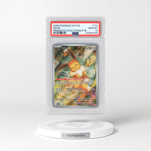 2025 Pokémon Svp EN-SV Black Star Promo #173 Eevee - Prismatic Evolutions Elite Trainer Box (PSA 10 GEM MINT)