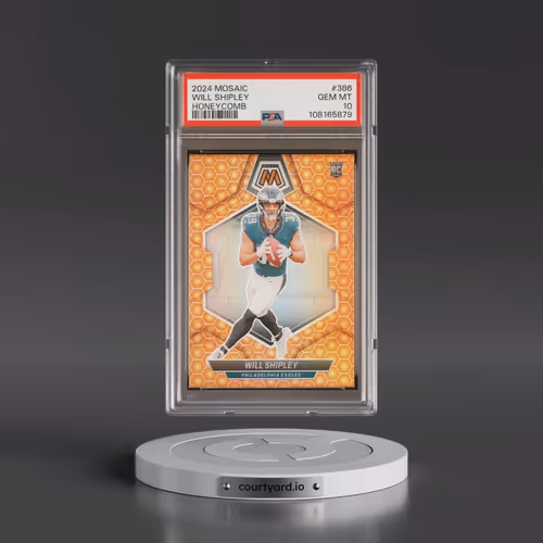 2024 Panini Mosaic #386 Will Shipley - Honeycomb (PSA 10 GEM MINT)