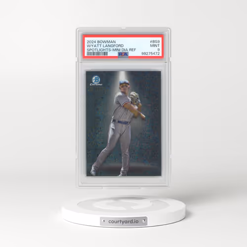 2024 Bowman Bowman Spotlights #BS9 Wyatt Langford - Mini Diamond Refractor (PSA 9 MINT)