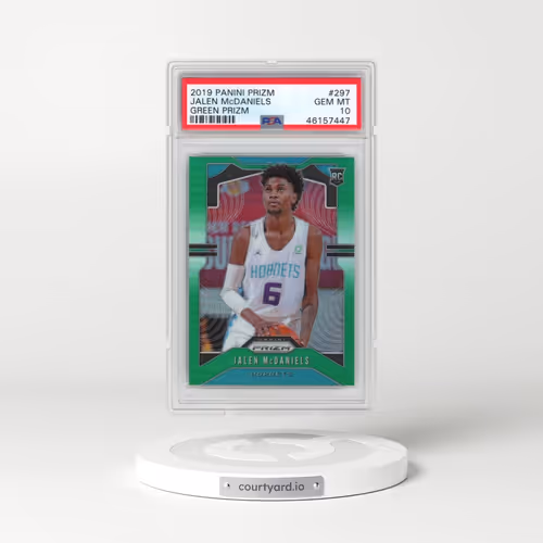 2019 Panini Prizm #297 Jalen McDaniels - Green Prizm (PSA 10 GEM MINT)