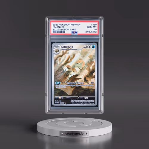 2023 Pokémon Mew EN-151 #180 Omanyte - Illustration Rare (PSA 10 GEM MINT)