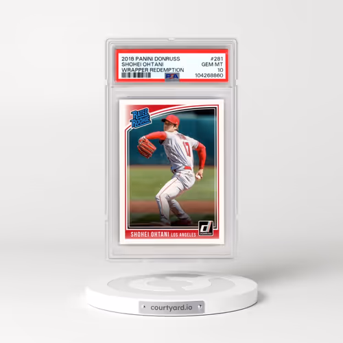 2018 Panini Donruss #281 Shohei Ohtani - Wrapper Redemption-Gray Jersey (PSA 10 GEM MINT)
