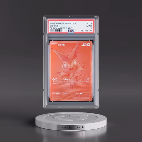 2025 Pokémon Wht EN-White Flare #172 Victini - Black White Rare (PSA 9 MINT)