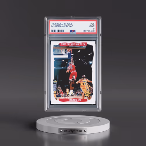 1996 Collector's Choice #25 Michael Jordan/Vlade Divac (PSA 9 MINT)