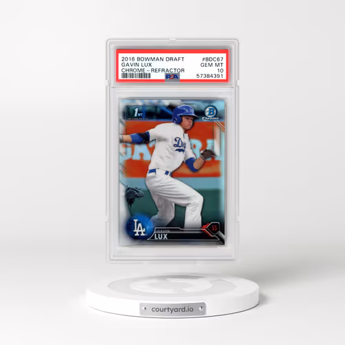 2016 Bowman Draft #BDC67 Gavin Lux - Chrome-Refractor (PSA 10 GEM MINT)