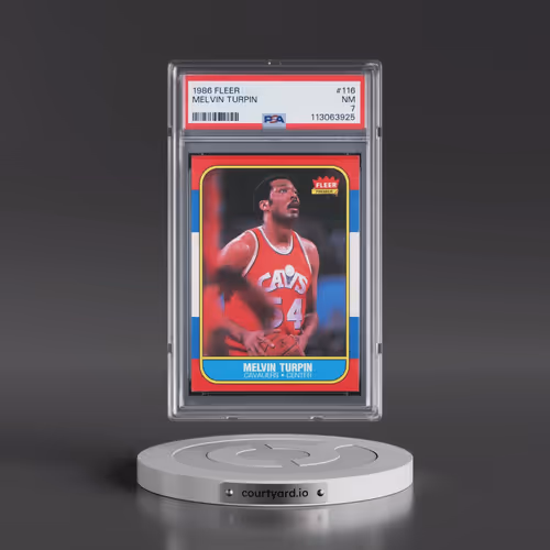 1986 Fleer #116 Melvin Turpin (PSA 7 NM)