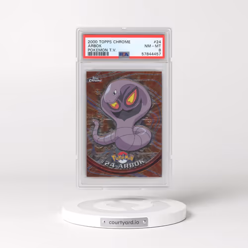 2000 Topps Chrome Pokémon T.V. #24 Arbok (PSA 8 NM-MT)