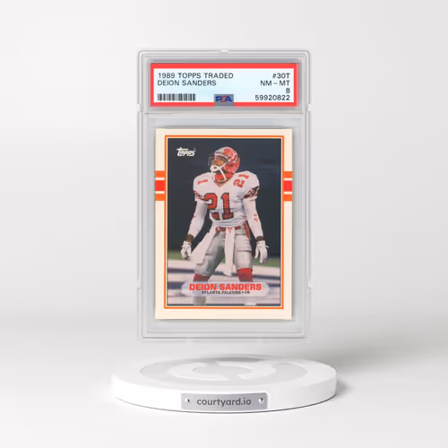 1989 Topps Traded #30T Deion Sanders (PSA 8 NM-MT)