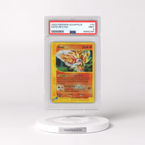 2003 Pokémon Aquapolis #10 Entei - Reverse Foil (PSA 9 MINT)