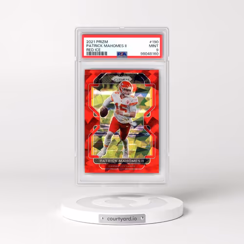 2021 Panini Prizm #190 Patrick Mahomes II - Red Ice (PSA 9 MINT)