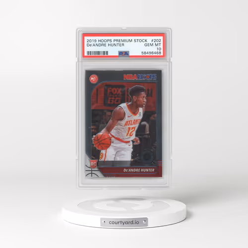 2019 Panini Hoops Premium Stock #202 DE'Andre Hunter (PSA 10 GEM MINT)