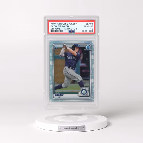 2020 Bowman Draft #BD28 Zach Deloach - Chrome-Refractor (PSA 10 GEM MINT)
