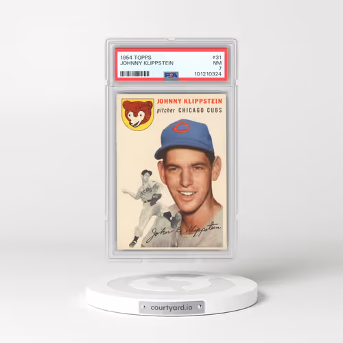1954 Topps #31 Johnny Klippstein (PSA 7 NM)