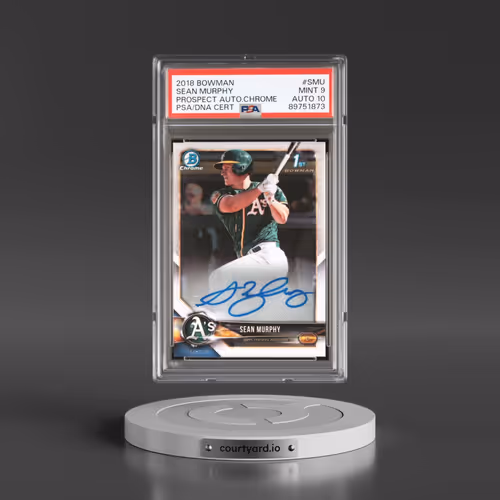 2018 Bowman Prospect Autographs Chrome #SMU Sean Murphy (PSA 9 MINT)