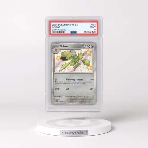 2024 Pokémon Paf EN-Paldean Fates #191 Scizor - Shiny Rare (PSA 9 MINT)