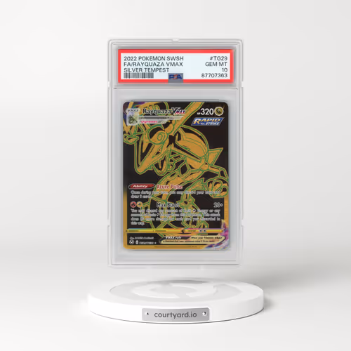 2022 Pokémon Sword & Shield Silver Tempest #TG29 Rayquaza Vmax - Full Art (PSA 10 GEM MINT)