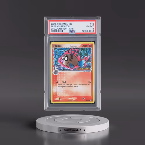 2006 Pokémon EX Dragon Frontiers #49 Feebas - Reverse Foil (PSA 8 NM-MT)
